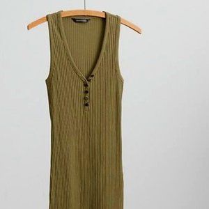 Banana Republic Ribbed Henley Dress